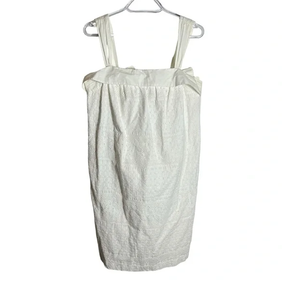 Lilly Pulitzer White Textured Eyelet Sundress with Bows, Size 6 - Picture 1 of 11